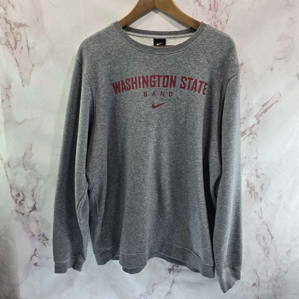 WSU Sweatshirt Mens XL Washington State Band Nike Gray 90s Cotton Cougs Zz5589